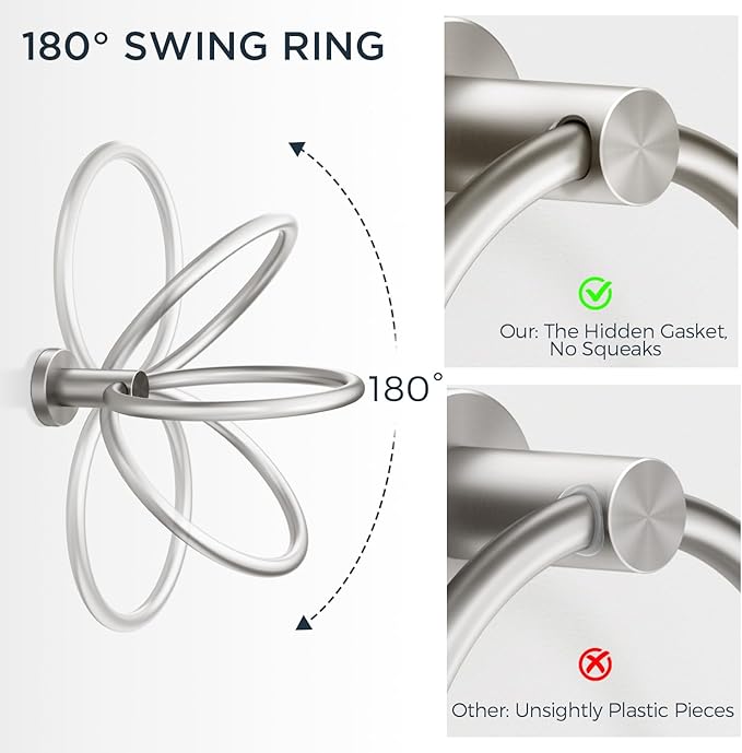 FORIOUS Toilet Paper Holder Wall Mount, SUS304 Stainless Steel Double Post - Image 4