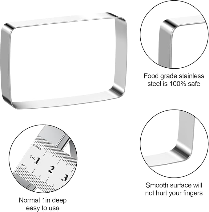 Rectangle Round Corner Cookie Cutters Egg Biscuit - Image 2
