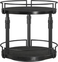 HOOBRO Lazy Susan Organizer Spice Rack, 2-Tier Height Adjustable Rotating Lazy by HOOBRO