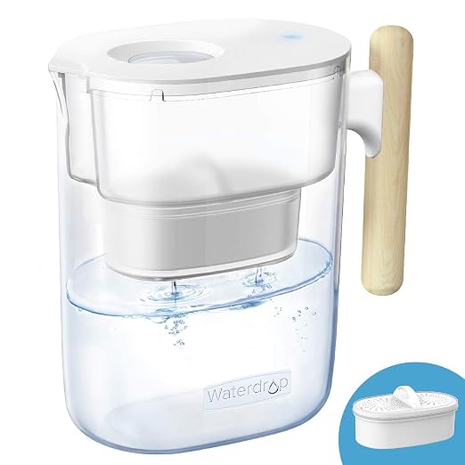 Waterdrop PT-04C Water Filter Pitcher, 10-Cup Capacity, NSF Certified, by Waterdrop