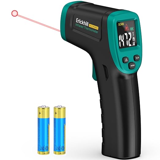 ERICKHILL ROOKMAX Infrared Thermometer Gun, Non-Contact Laser, Adjustable by ERICKHILL