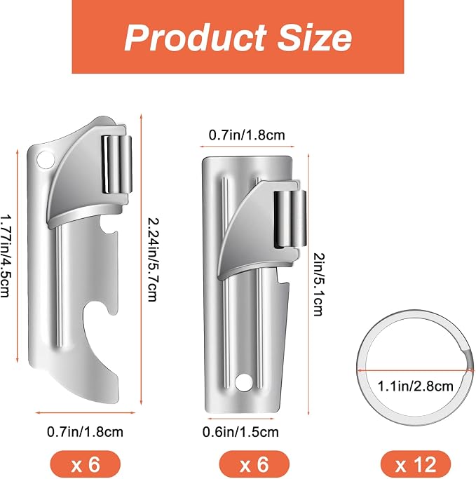 12 Pieces Military Style Can Openers - Image 3