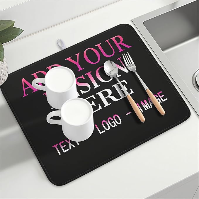 Custom Personalized Dish Drying Mat 18x24 Inch Customized Drying Mats - Image 8