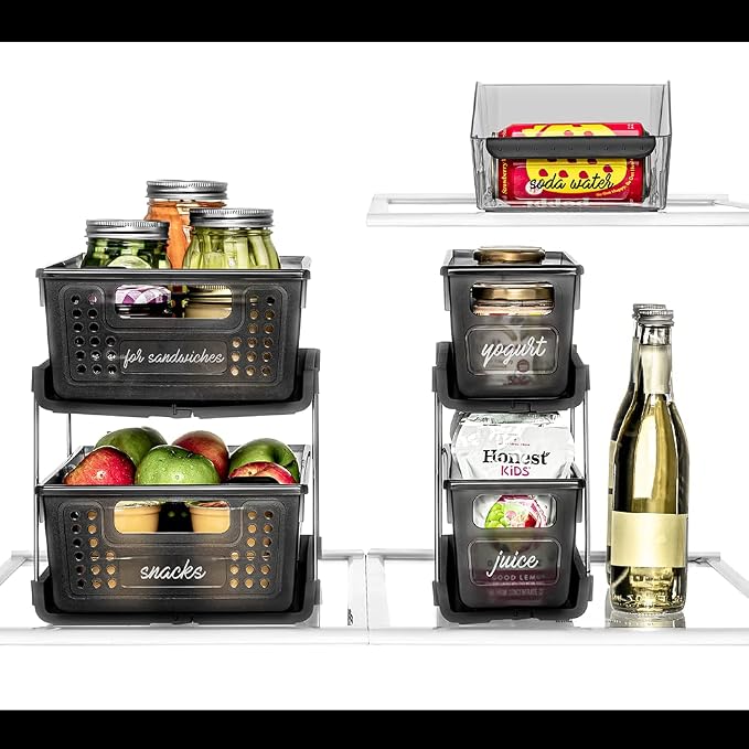 madesmart Antimicrobial 2-Tier Organizer Multi-Purpose Slide-Out Storage - Image 5