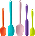 Silicone Spatula Set, 5 Piece Food Grade Rubber Spatulas by Hoewina