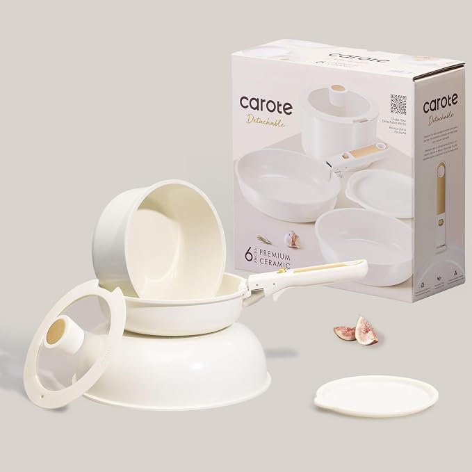 CAROTE 6pcs Pots and Pans Set Non Stick, Cookware Sets, Kitchen Set, - Image 7
