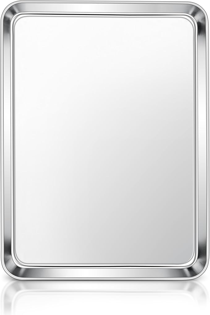 E-far Stainless Steel Baking Sheet, 16” x12” x 1” Baking Cookie Sheet Pan by E-far