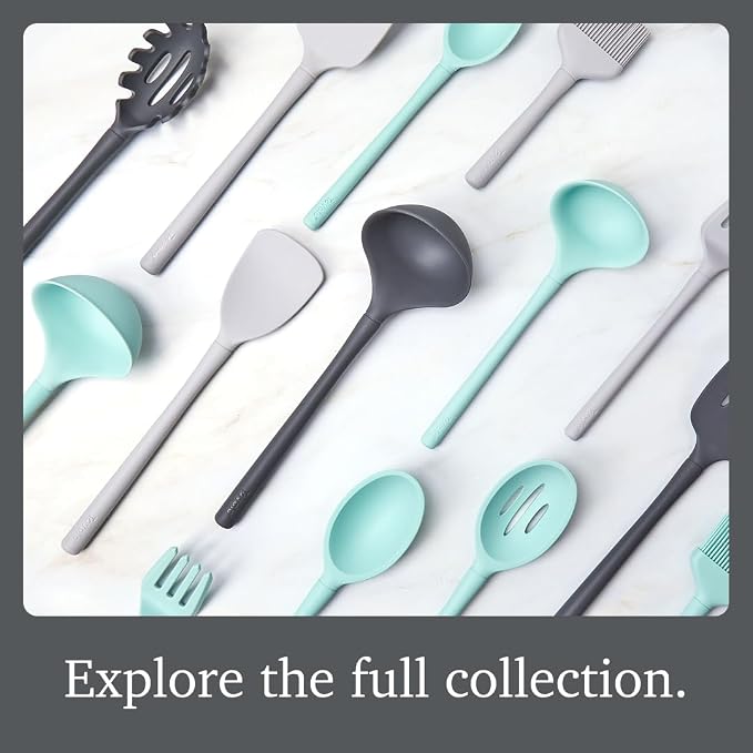 Tovolo Flex Core Small Silicone Ladle Charcoal Gray Heat Safe Silicone Soup - Image 6