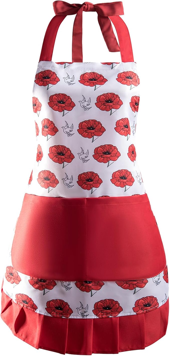 Vintage Floral Apron for Women by AlexVirtue