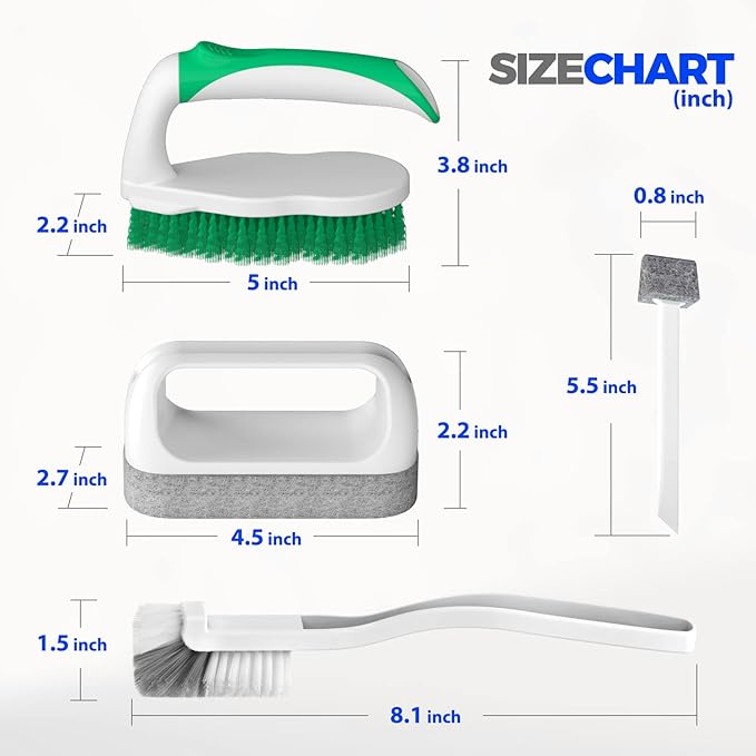Holikme 7 Pack Deep Cleaning Brush Set, Scrub Pads - Image 6