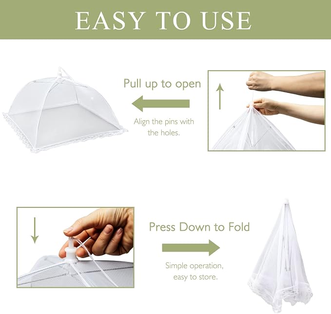 7Pack Various Size Pop-up Food Tents Food Covers - Image 3