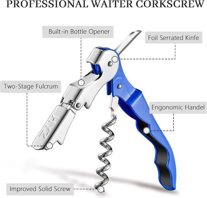 HYZ 2-Pack Wine Opener Waiter Corkscrew, Professional Wine Key - Image 2