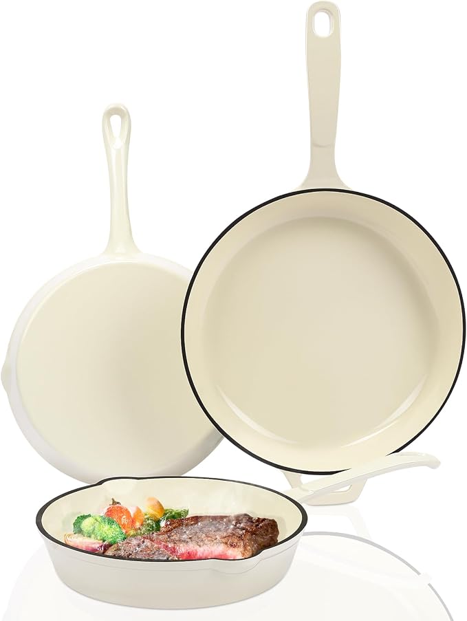 Hisencn Enameled Cast Iron Skillet Set by Hisencn