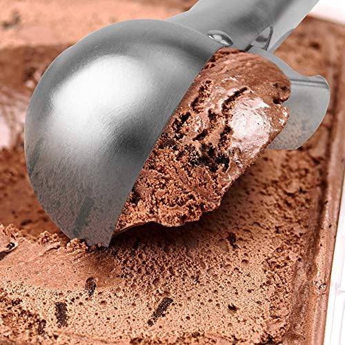 Ice Cream Scoop with Trigger Ice Cream Scooper Stainless Steel, Heavy