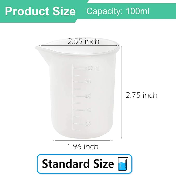 10 PCS 100ml Silicone Measuring Cups - Image 2