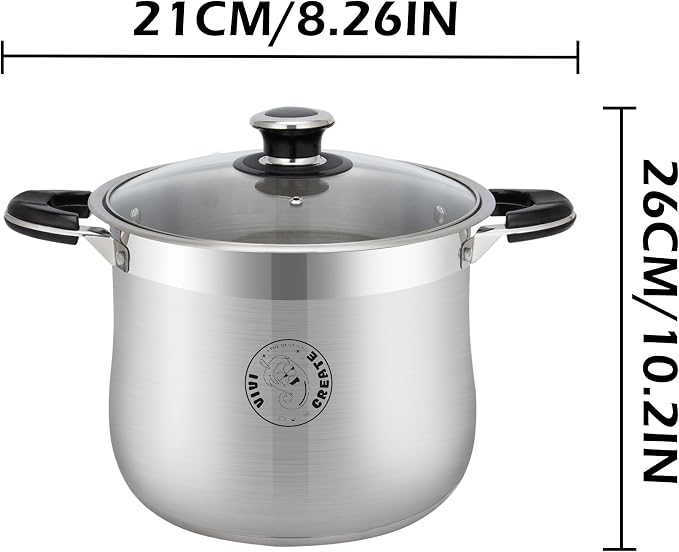 Vivicreate 11.5 Quart Stainless Steel Stock Pot - Image 2