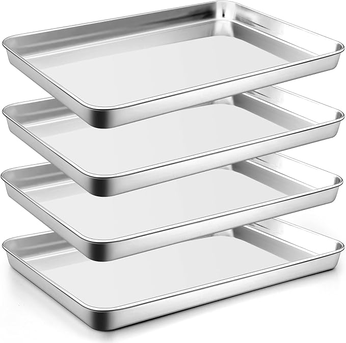 P&P CHEF 16 Inch Baking Cookie Sheet, Oven Pan Tray Stainless Steel Sheet Pan by PPCHEF