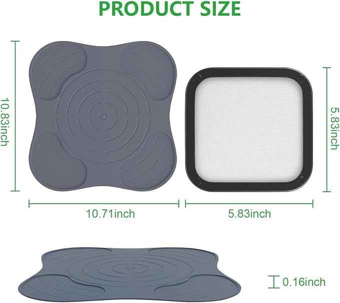 2Pcs Silicone Heat Resistant Mat & Splatter Shield, Foldable Silicone Mat and - Image 2