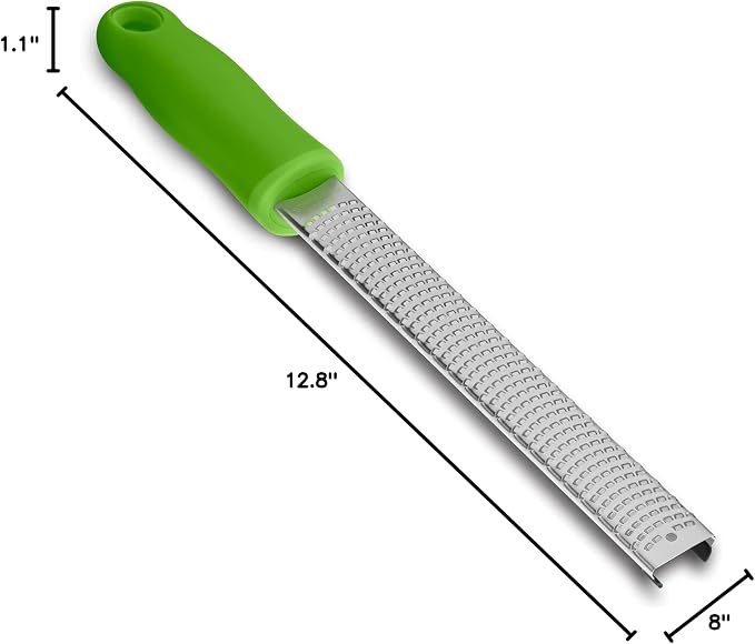 8-Inch Lemon Zester & Cheese Grater 18/8 Stainless Steel Citrus Zester - Image 8