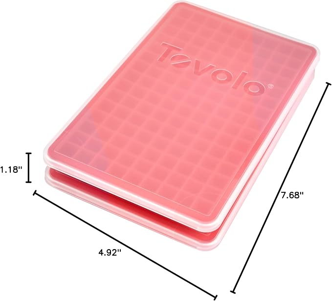 Tovolo Mini Ice Cube Tray with Lid Pack of 2 Small Ice Maker - Image 9