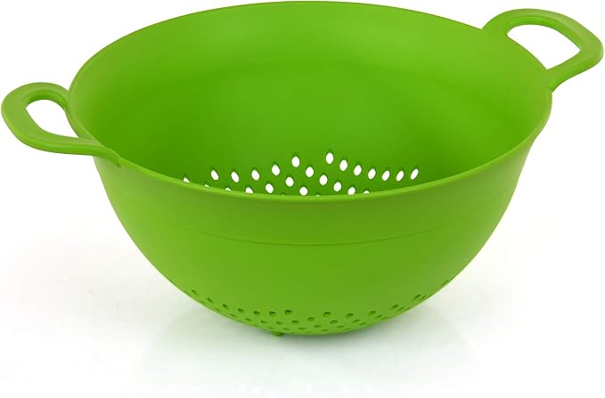 Mintra Home Plastic Strainer Colanders Set: 3, 3.5 and 5 Quart Double Strong - Image 3