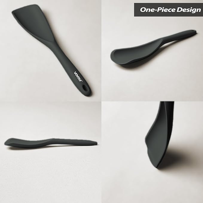 Cooking Spoon for Nonstick Cookwares, VOVOLY Silicone Spoon for Mixing - Image 8