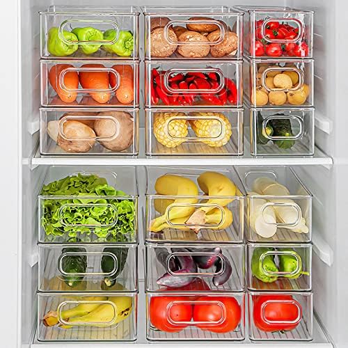Kingrol Plastic Storage Bins, 10 x 6 x 3 Inch, 10 x 4 x 3 Inch