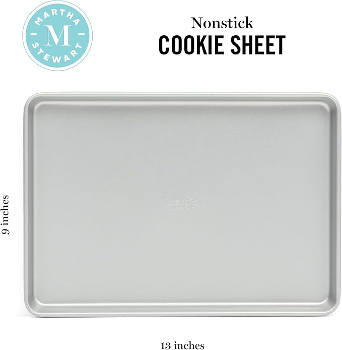 Martha Stewart Gallen 13x9 Inch Nonstick Carbon Steel Cookie Sheet - Image 2