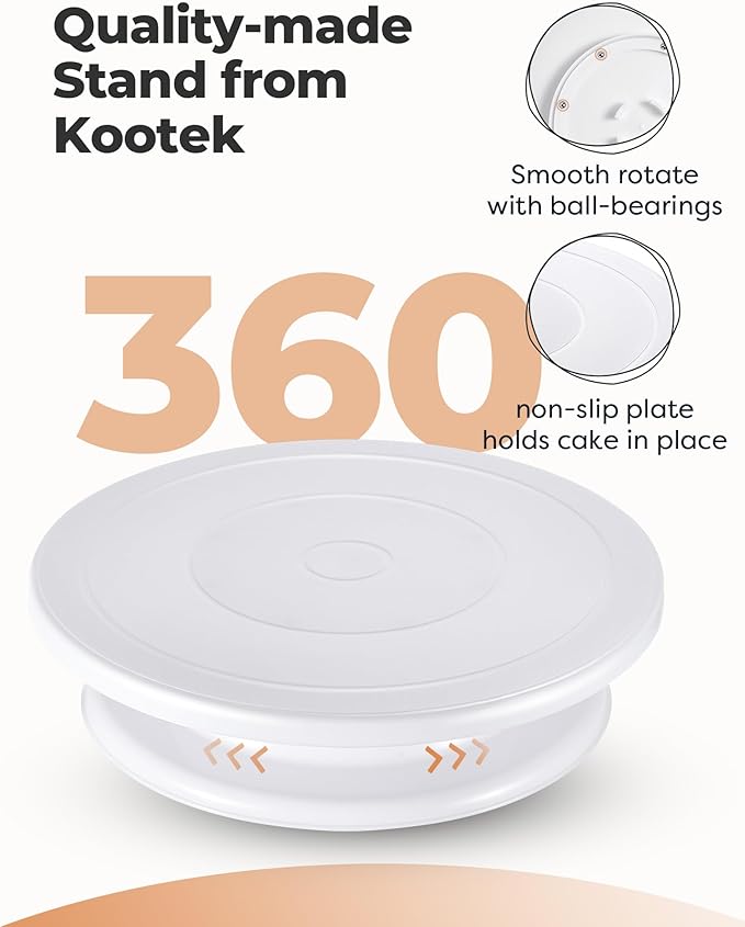 Kootek Cake Decorating Kit Baking Supplies Set Cake Turntable - Image 3