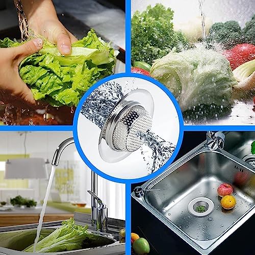 2-Pack Kitchen & Bathroom Sink Drain Strainers I 4.5 Inch Bathroom