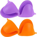2 Pairs Mini Oven Gloves Silicone Heat Resistant Cooking Pinch Mitts Potholder by Acronde