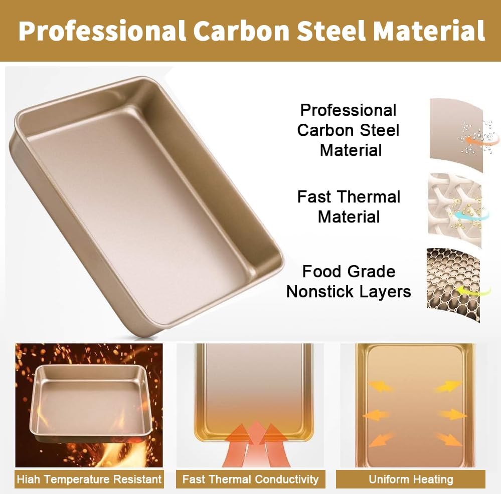 AMAGABELI GARDEN & HOME Deep Baking Pans Nonstick for Oven Tray Cake