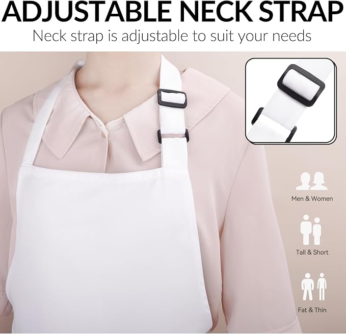 Large Chef Apron for Men and Women, Cooking Kitchen Aprons - Image 4