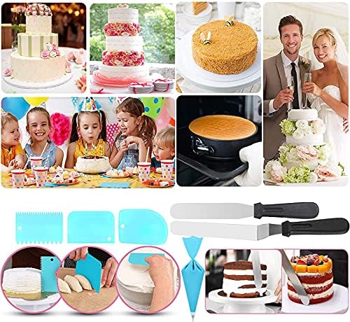 Springform Cheesecake Pan Set & Cake Turntable & Decorating Kit