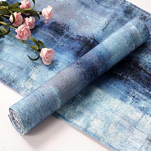 Blue and Grey Placemats Set of 4 Modern Abstract Art Placemats Heat