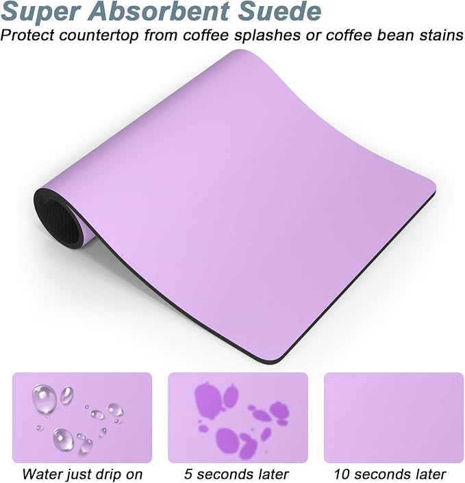 Rnivvi Coffee Mat, Hide Stain Rubber Backed Absorbent Dish Drying Pad - Image 3