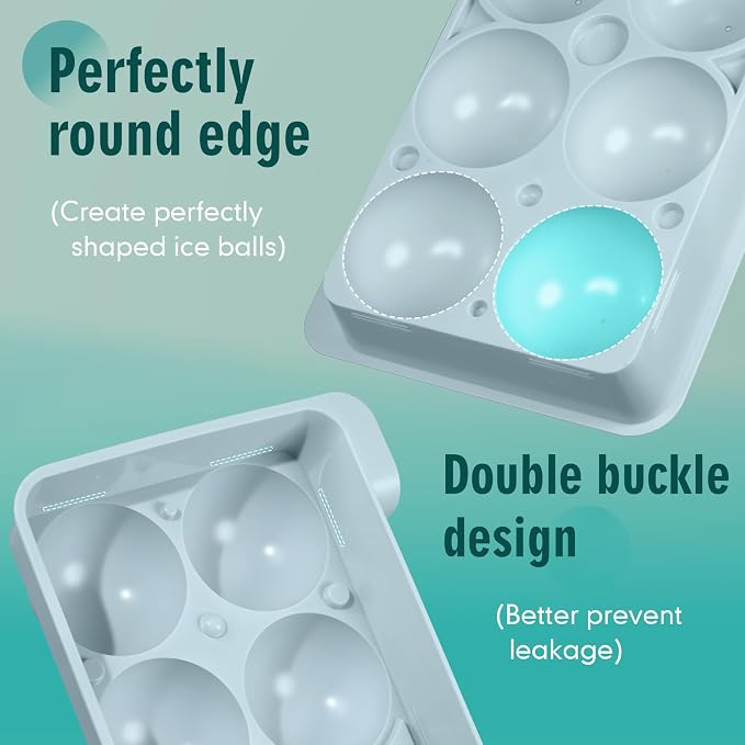 WIBIMEN Large Ice Cube Molds, Big Round Whiskey Ice Cube Trays - Image 6