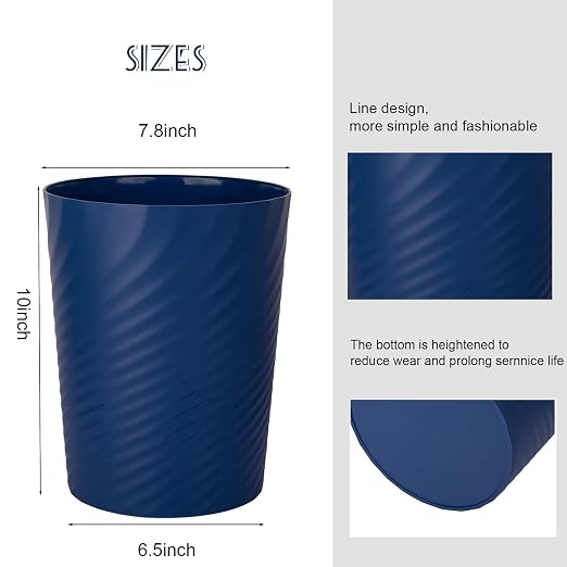 UUJOLY Plastic Small Trash Can Wastebasket, Garbage Container Basket - Image 3