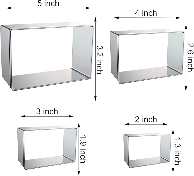 Rectangle Cookie Cutter Set Large - Image 2