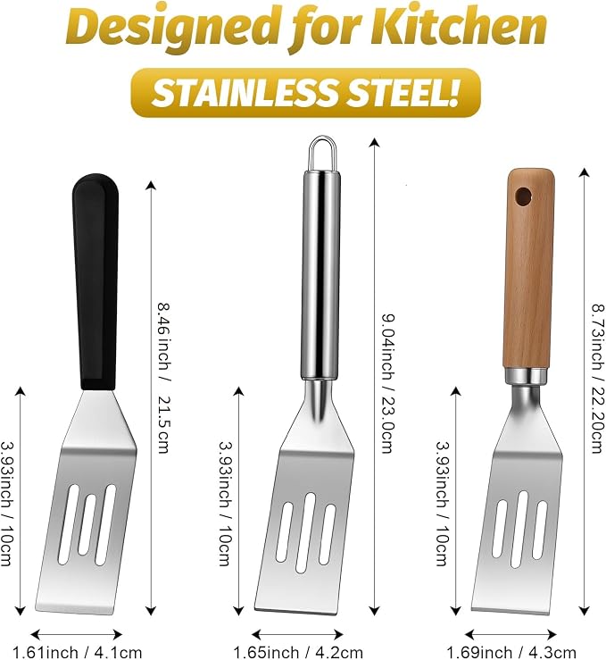 Patelai 3 Pack Small Spatula Mini Serving Brownie Spatula - Image 2