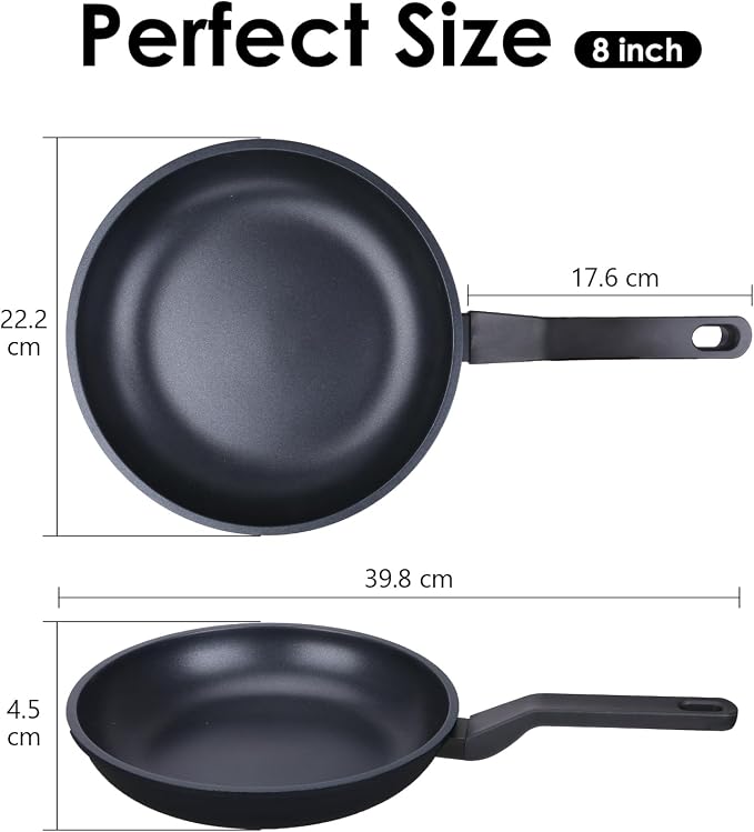 Nonstick Frying Pan Skillet, 8 Inch Frying Pan Skillet, Egg pans, Omelette Pan - Image 7