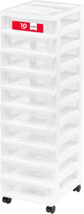 IRIS USA Plastic Drawer Storage Organizer Rolling Cart, by IRISUSA