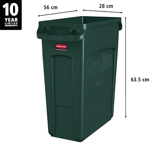 Rubbermaid Commercial Products Slim Jim Trash/Garbage Can - Image 3
