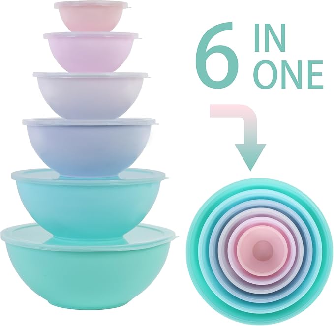 BoxedHome BPA Free Plastic Round Mixing Bowl - Image 5