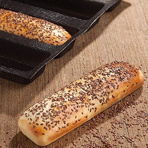 Silicone Hot Dog Bun Mold Mini Silicone Baguette Mould Non-Stick