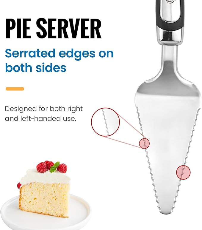 Pie Server Spatula and Cake Cutter Slicer, Stainless Steel Set - Image 4