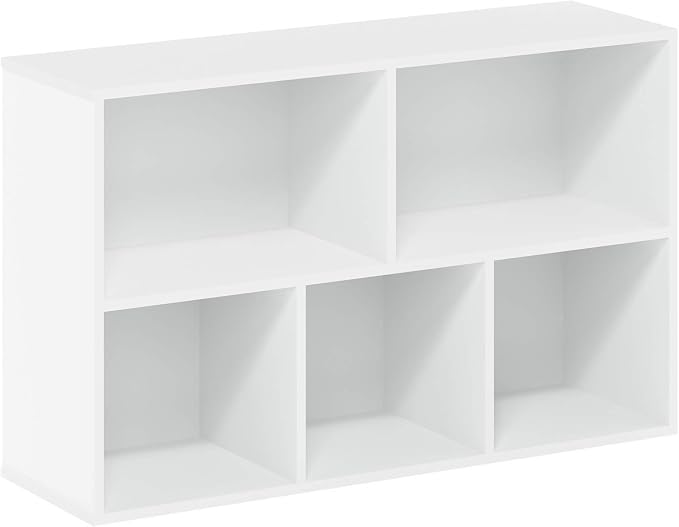 Furinno LUDER Book Shelf, 5-Cube Bookshelf, Reversible Bookcase, 9.4 x 19.5 x - Image 8