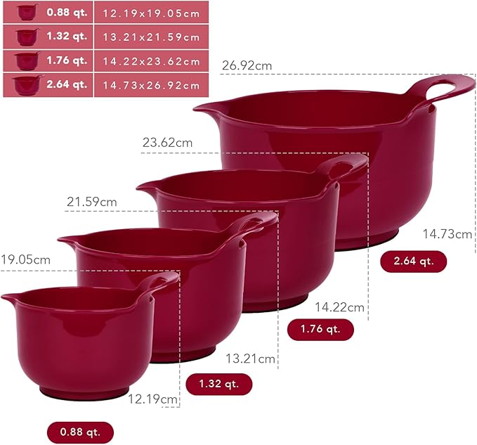 BoxedHome 4 Pack Nesting Mixing Bowl Set - Image 3
