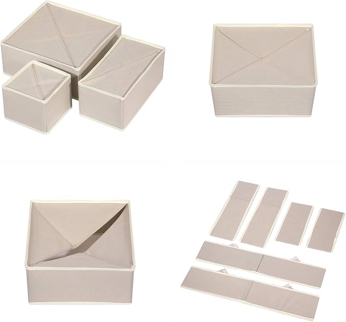 DIOMMELL 12 Pack Foldable Cloth Storage Box Closet Dresser Drawer Organizer - Image 3