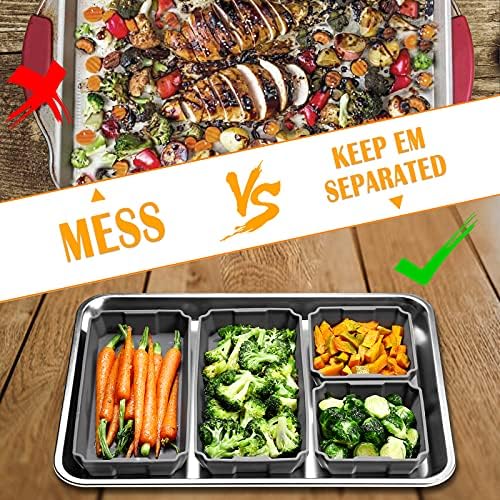 Silicone Sheet Pan Set, XOMOO Extra large size 4PCS Nonstick Silicone